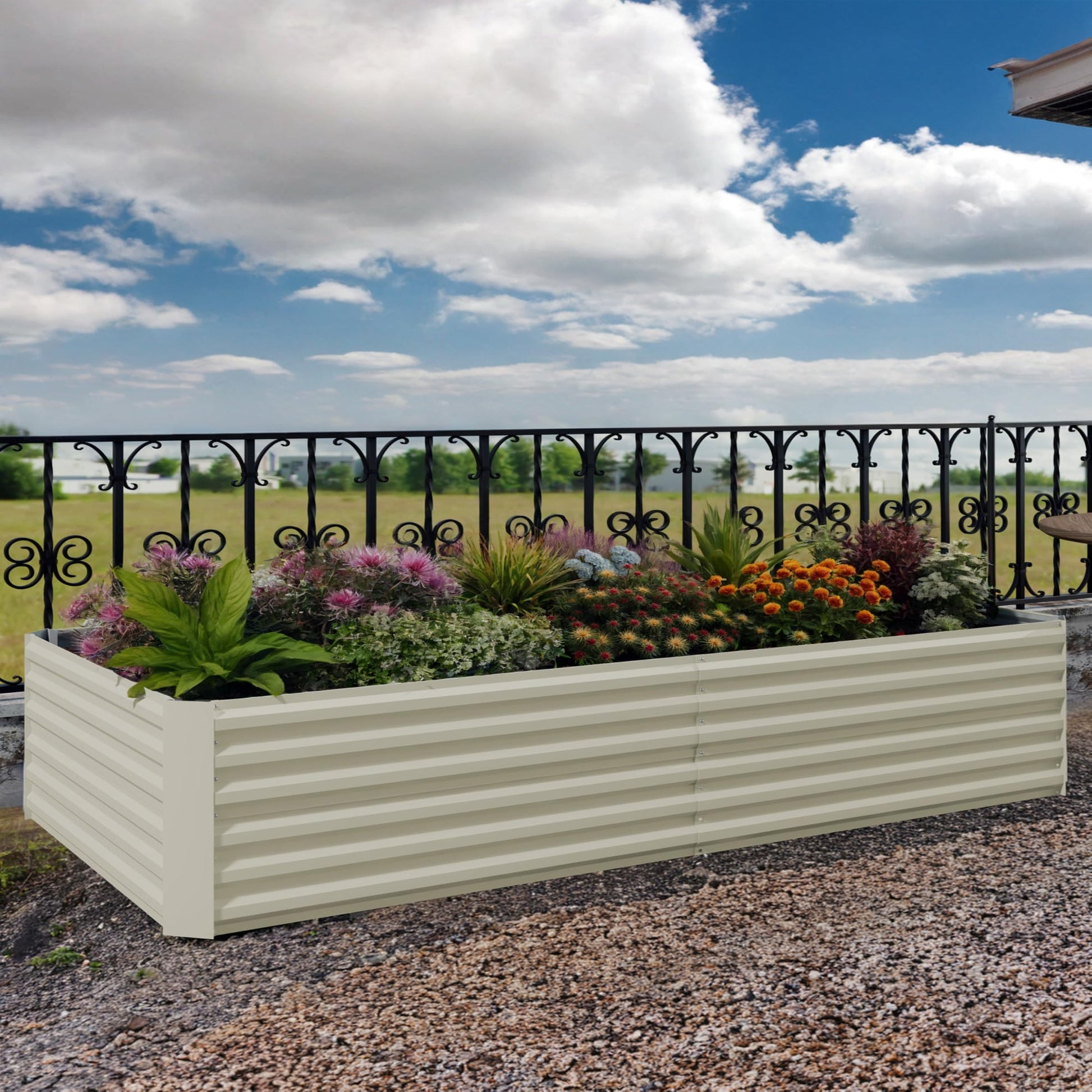 Cama de jardín elevada Garvee beige
